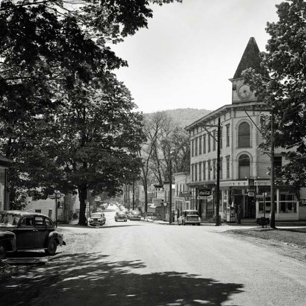 Downsville Main Street circa 1940s (Bob Wyer photo)