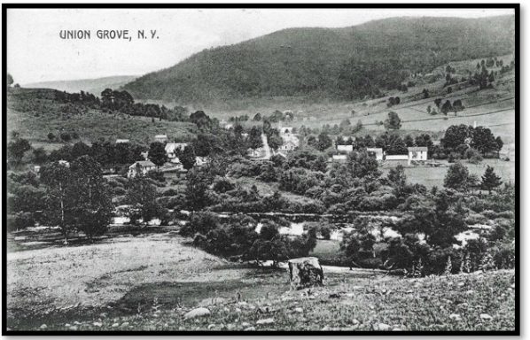 Union Grove before it was flooded for reservoir. (Colchester Historical Society)