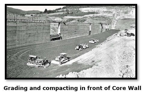 Compacting in the front of the core wall. (Colchester Historical Society)