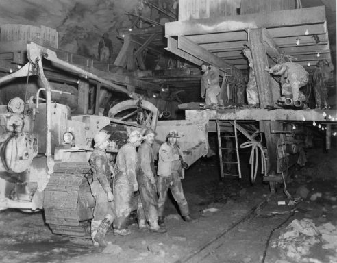 Pepacton Reservoir - Downsville Dam project workers. (Colchester Historical Society)